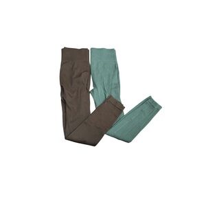 Maurices Ribbed Legging in Brown and Green Size Large